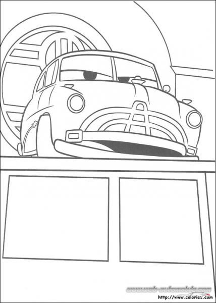 Coloriage CARS DOC HUDSON HORNET