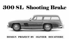 1954-57 Mercedes-Benz 300 SL gullwing-coupe shooting break break de chasse