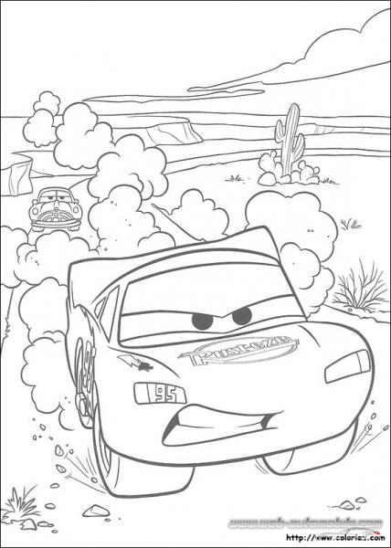 Coloriage CARS DOC et FLASH