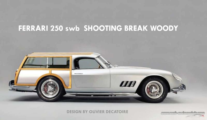 ferrari 250 break de chasse woody design by olivier decatoire