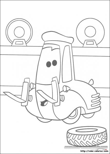 Coloriage CARS GUIDO