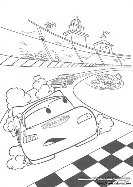 Coloriage CARS  Le King, flash