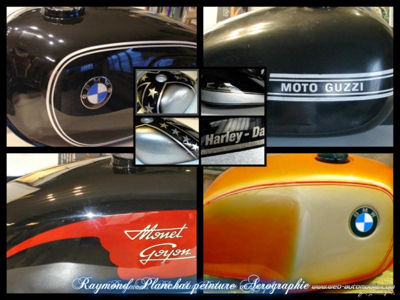 Peinture reservoirs motos custom aérographie