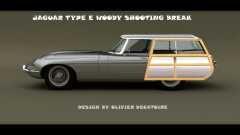 Jaguar type e break de chasse woody design by olivier decatoire