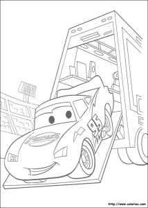 Coloriage CARS FLASH  et MACK