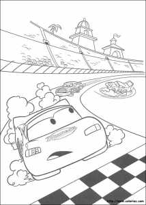 Coloriage CARS  Le King, flash