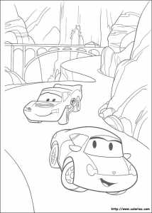 Coloriage CARS SALLY et Flash